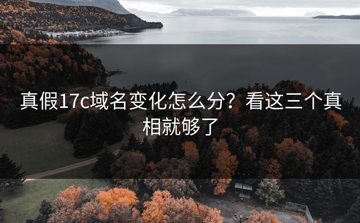 真假17c域名变化怎么分?看这三个真相就够了 真假17c域名变化怎么分?看这三个真相就够了