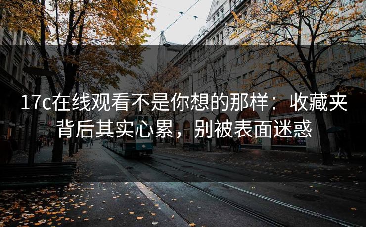 17c在线观看不是你想的那样：收藏夹背后其实心累，别被表面迷惑