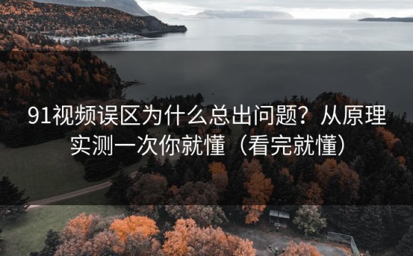91视频误区为什么总出问题？从原理实测一次你就懂（看完就懂）