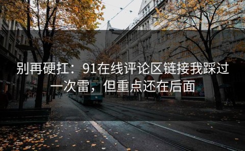 别再硬扛：91在线评论区链接我踩过一次雷，但重点还在后面