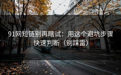91网短链别再瞎试：用这个避坑步骤快速判断（别踩雷）